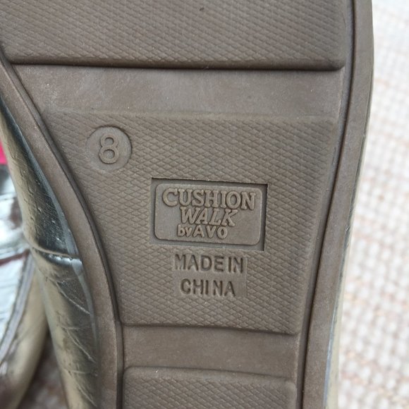 Avon Cushion Walk gold & pink penny loafers - size 8 - Picture 5 of 6